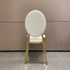 Star Factory wholesale Factory directly supplies stainless steel small round backrest chairs, leather art light luxury home wedding, banquet, restaurant dining chairs, and soft-padded chairs details Picture